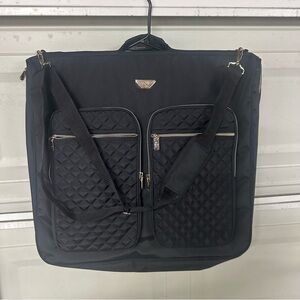 Ellen Tracy Black Waterproof Quilted Garment Bag 20”